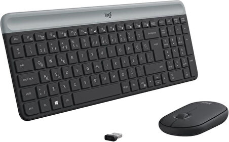 Logitech MK470 Siyah Kablosuz Klavye Mouse Seti Outlet