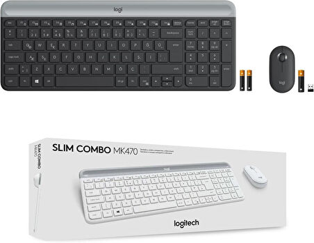 Logitech MK470 Siyah Kablosuz Klavye Mouse Seti Outlet