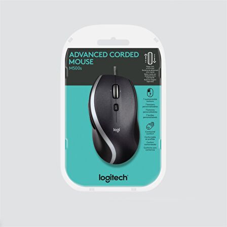 LOGİTECH M500S GELİŞMİŞ KABLOLU MOUSE - SİYAH 910-005784