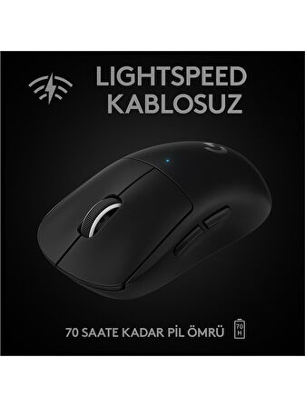 Logitech G PRO X SUPERLIGHT Ultra Hafif HERO 25.600 DPI 400 IPS LIGHTSPEED Kablosuz Oyuncu Mouse - Siyah OUTLET