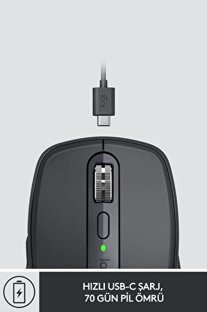 Logitech MX Anywhere 3 910-005988 Siyah Şarjlı Lazer Kablosuz Mouse Outlet