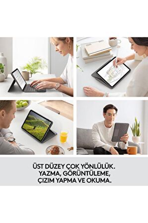 Logitech Folio Touch iPad Air 4. ve 5. Nesil ile Uyumlu Aydınlatmalı Klavyeli Kılıf - İngilizce