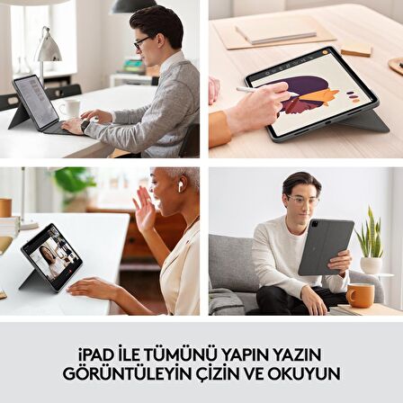 Logitech Combo Touch iPad Pro 12.9 inç 5. Nesil ile Uyumlu Klavyeli Kılıf 920-010186