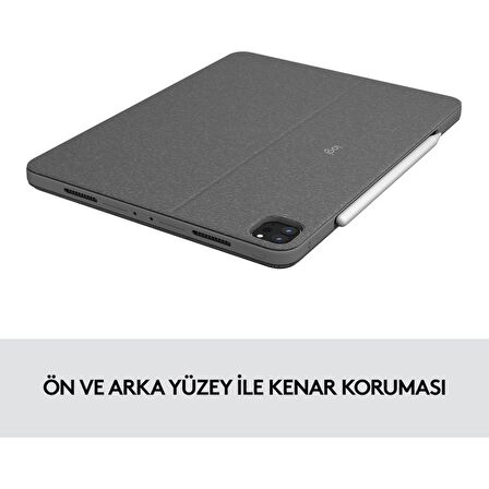 Logitech Combo Touch iPad Pro 12.9 inç 5. Nesil ile Uyumlu Klavyeli Kılıf 920-010186