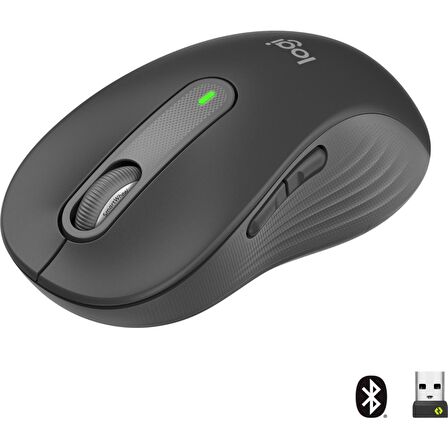 LOGİTECH M650 L SİGNATURE KABLOSUZ TAM BOYUTLU MOUSE SİYAH 910-006236