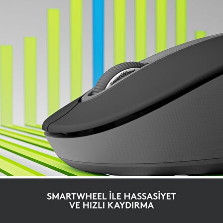 LOGİTECH M650 L SİGNATURE KABLOSUZ TAM BOYUTLU MOUSE SİYAH 910-006236