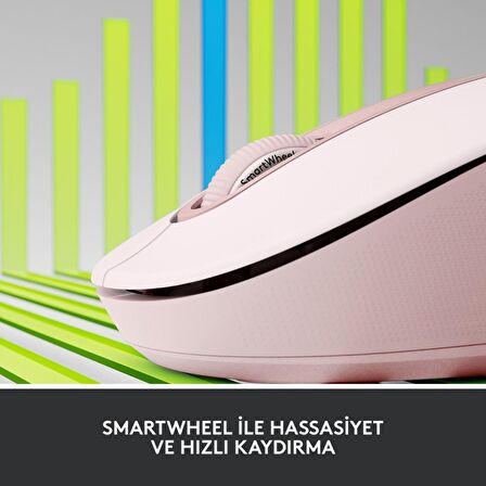 Logitech Signature M650 L Büyük Boy Kablosuz Pembe Mouse 910-006237