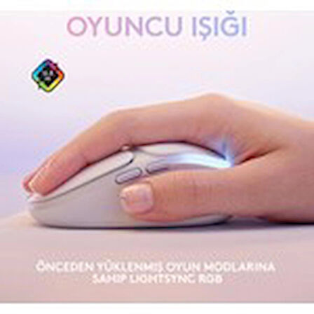(OUTLET) Logitech G Aurora G705 910-006368 Lightspeed Kablosuz Oyuncu Beyaz Mouse