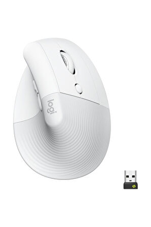 Logitech Lift Sessiz Kablosuz Ergonomik Dikey Mouse - Beyaz