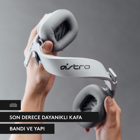Logitech Astro A10 Kablolu Bilgisayar için Oyuncu Kulaklığı, Gri
