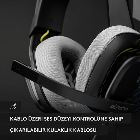 Logitech Astro A10 Kablolu Playstation Için Oyuncu Kulaklığı, Siyah