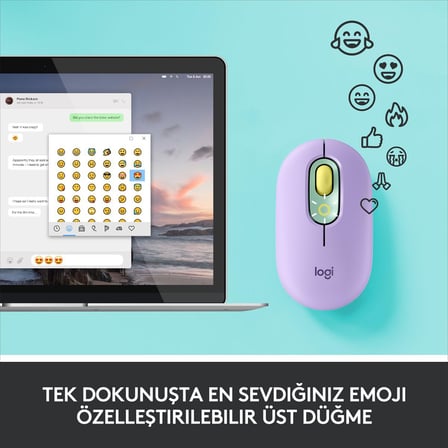 LOGITECH POP MOUSE WİTH EMOJİ DAYDREAM MINT 910-006547