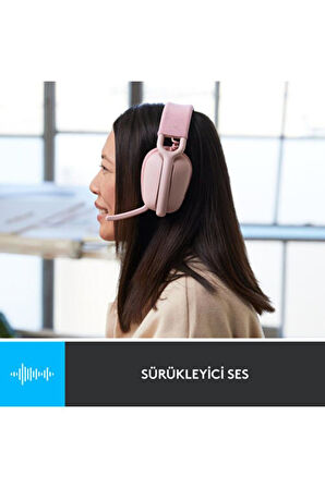 Logitech Zone Vibe 100 Bluetooth Çağrı Merkezi Kulaklığı Pembe Outlet