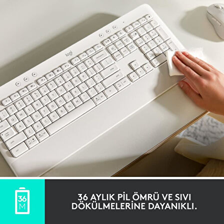 Logitech K650 Signature Kablosuz Beyaz Klavye - Outlet