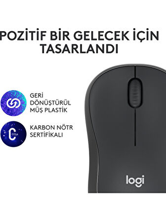 Logitech M240 Sessiz Kompakt Kablosuz Bluetooth Mouse - Siyah OUTLET