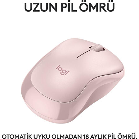 Logitech M240 Sessiz Bluetooth Mouse, Kablosuz, Kompakt, T