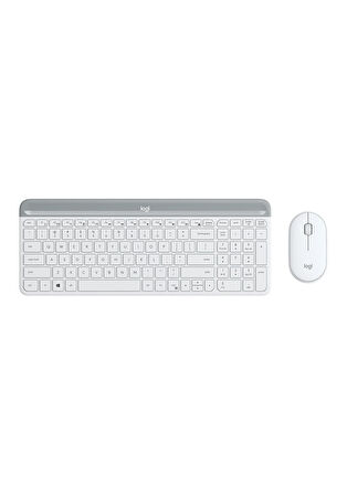 Logitech MK470 Kablosuz Beyaz İnce İngilizce Q Klavye + Mouse Seti