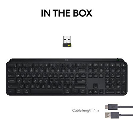 Logitech MX Keys S Aydınlatmalı Kablosuz İngilizce Q Klavye Siyah