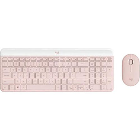 Logitech MK470 Kablosuz İngilizce Rose Gold Klavye Mouse Seti