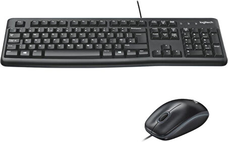 Logitech MK120 Kablolu Q İngilizce Siyah Klavye Mouse Set