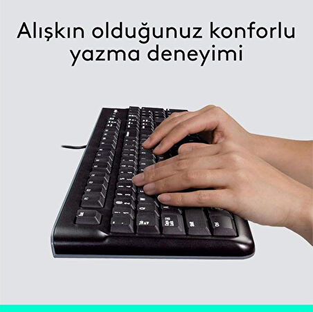 Logitech MK120 Kablolu Q İngilizce Siyah Klavye Mouse Set