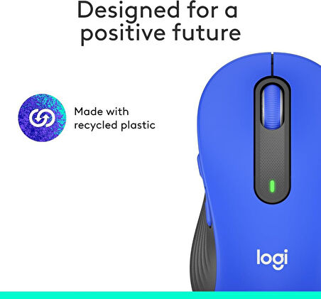Logitech Signature M650 L Büyük Boy Sağ El Kablosuz Mouse Mavi