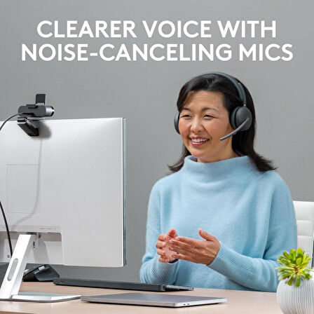 Logitech Zone 950 Hibrit ANC Bluetooth USB-C USB-A özellikli Premium Gürültü Önleyici Kulaklık