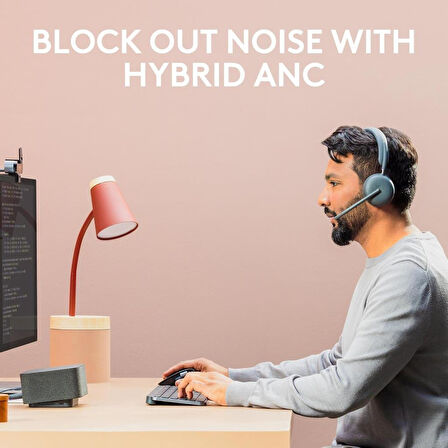 Logitech Zone 950 Hibrit ANC Bluetooth USB-C USB-A özellikli Premium Gürültü Önleyici Kulaklık
