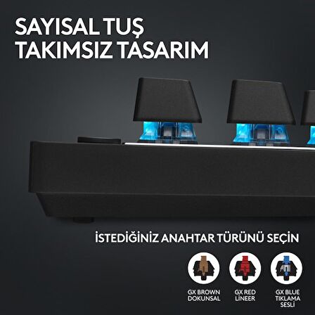 Logitech G PRO X TKL LIGHTSPEED Kablosuz LIGHTSYNC RGB Mekanik Tactile Switch İngilizce Oyun Klavyesi - Siyah