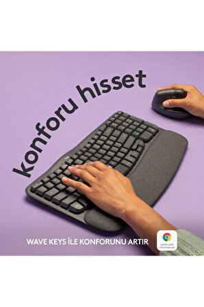 Logitech Wave Keys Kablosuz Dolgulu Avuç İçi Destekli Ergo
