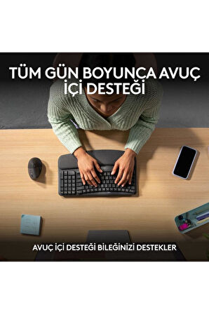 Logitech Wave Keys Kablosuz Dolgulu Avuç İçi Destekli Ergo