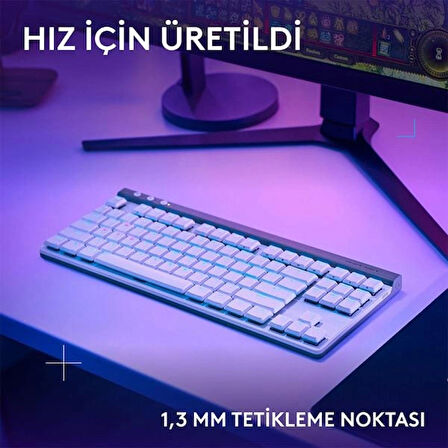 Logitech G515 Lightspeed TKL Tactile Switch İngilizce RGB Kablosuz Beyaz Gaming Klavye (920-012539)
