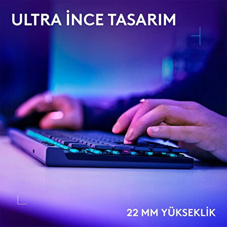 Logitech G515 Lightspeed TKL Tactile Switch İngilizce RGB Kablosuz Siyah Gaming Klavye (920-012538)