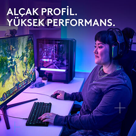 Logitech G515 TKL Kablolu Düşük Profilli Rgb Aydınlatmalı Tactile Switch Ingilizce Oyun Klavyesi, Siyah