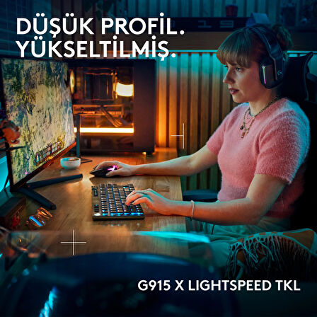 Logitech G515 TKL Kablolu Düşük Profilli Rgb Aydınlatmalı Tactile Switch Ingilizce Oyun Klavyesi, Siyah
