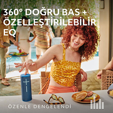 Ultimate Ears BOOM 4 Taşınabilir Su Geçirmez Bluetooth Hoparlör, 360 Derece, 15 Saatlik Pil Ömürlü - Mor