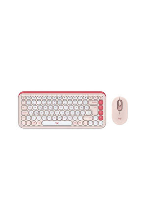 Logitech POP ICON Bluetooth Klavye Mouse Seti Pudra Pembe 920-013077