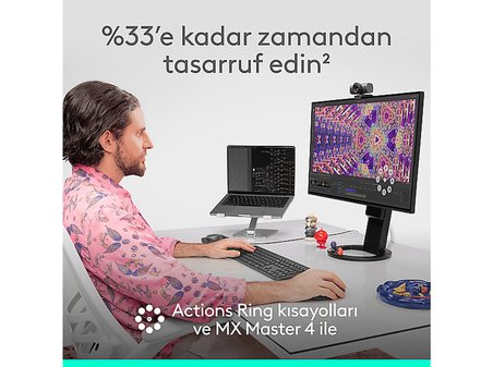 LOGITECH MX Master 4 Kablosuz Mouse Açık Gri - 910-007563