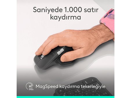 LOGITECH MX Master 4 Kablosuz Mouse Açık Gri - 910-007563
