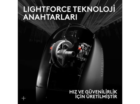 LOGITECH G Pro X Superlight 2c SE Lightspeed Kompakt Kablosuz Oyuncu Mouse Siyah