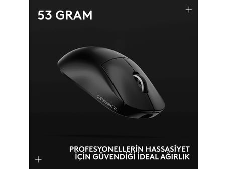 LOGITECH G Pro X Superlight 2c SE Lightspeed Kompakt Kablosuz Oyuncu Mouse Siyah