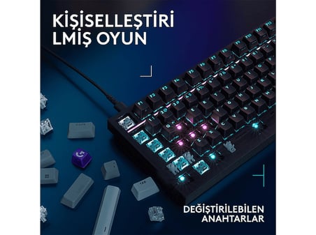 LOGITECH G316 X 98 Kablolu Oyuncu Klavyesi - Türkçe Tuş Dizimi Tactile Siyah 920-014194