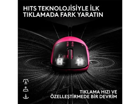 LOGITECH G Pro X3 Superstrike Kablosuz Oyuncu Mouse Pembe