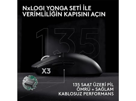 LOGITECH G Pro X3 Superstrike Kablosuz Oyuncu Mouse Pembe