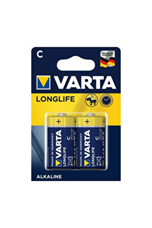 4114 Longlife Alkalin C Orta Boy Pil 2'li Paket
