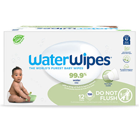 Waterwipes Çocuk Bio Islak Mendil 60 Lı X 12 Adet (720 Yaprak) - Toddler