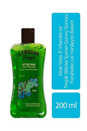 Aloe Vera, E Vitamini Ve Tropik Bitkiler İçeren Güneş Sonrası Ferahlatıcı Ve Yenileyici Jel