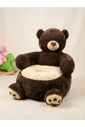 50 Cm Peluş Oyuncak Peluş Hayvan Koltuk (Boz Ayıcık)