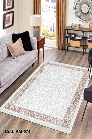 Pamuk Dokuma Taban Kaymaz Yıkanabilir Klasik Desenli  Salon Halısı Mutfak Halısı Koridor Halısı