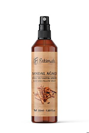 Doğal Sandal Ağacı Kokulu Alkolsüz Uyku ve Yastık Spreyi Natural Sleep And Pıllow Spray 50 ml